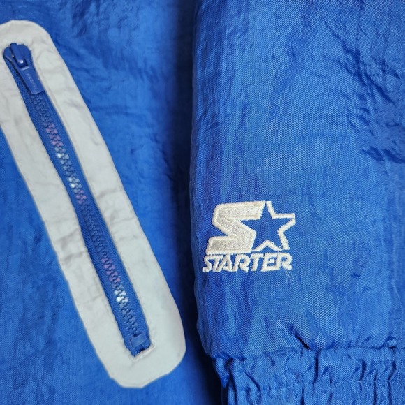 Vintage 90s Starter Dallas Cowboys NFL Full Zip Jacket L/XL Made In Korea - Picture 7 of 16